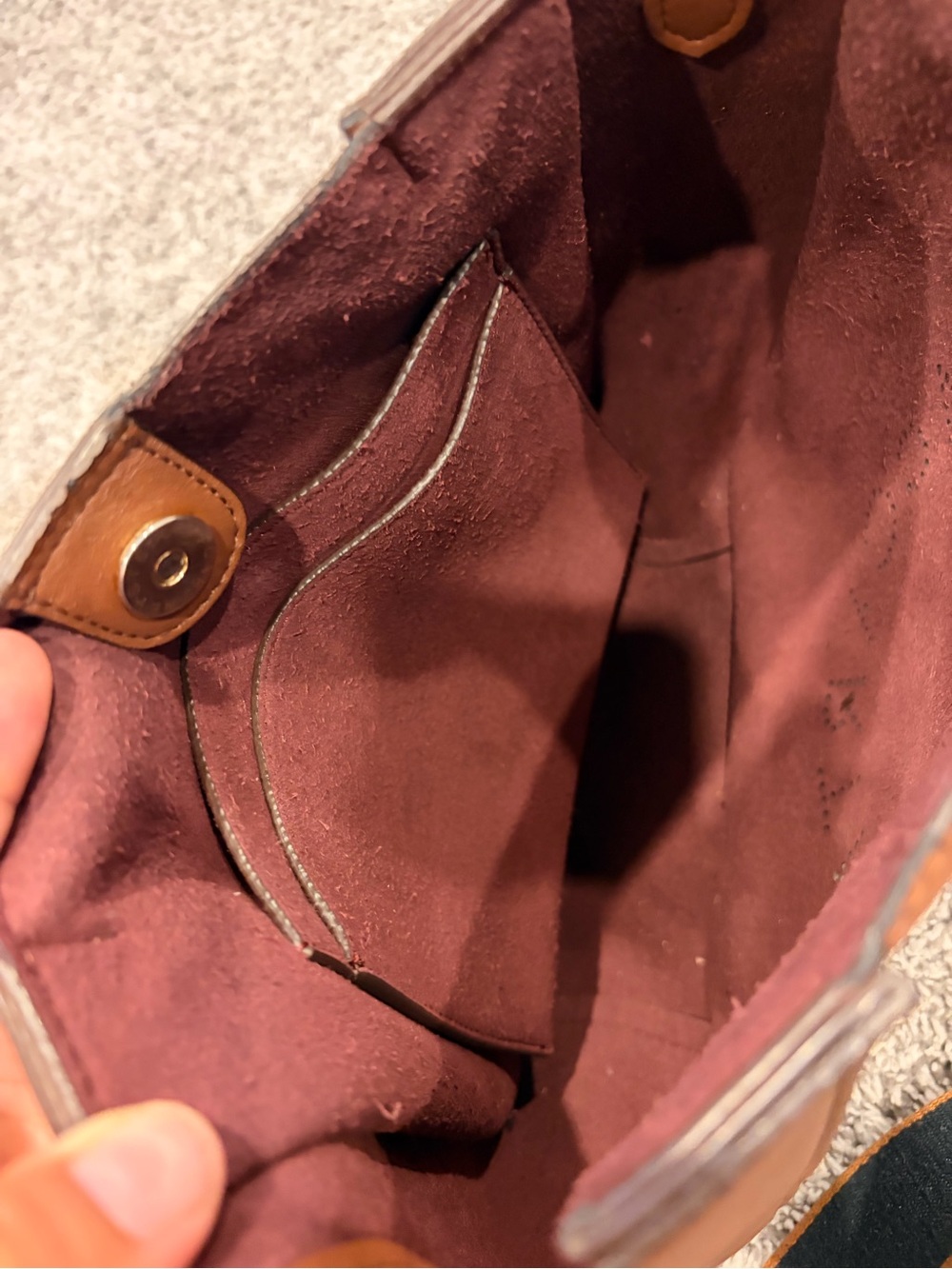 Stella McCartney Brown Faux-Leather Crossbody with Branded Jacquard Strap - Picture 8 of 14